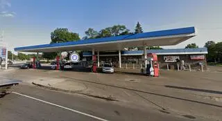 Stacja benzynowa w Detroit, na której doszło do strzelaniny.