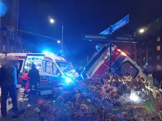 Zderzenie karetek w Krakowie