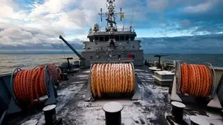 "Czernicki" podczas ćwiczeń na morzu 