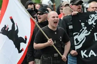 Protest neonazistów w Berlinie