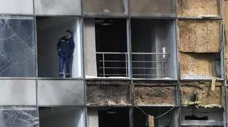 Uszkodzone wieżowce w Moskwie po ataku dronów