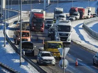 Zderzenie na zjeździe z S2 na A2 w kierunku Poznania