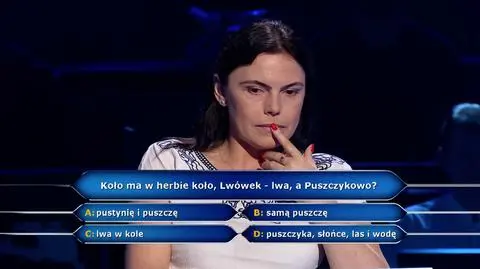Pytanie w "Milionerach" za 20 tysięcy złotych o herb Puszczykowa