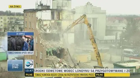 Wyburzanie części poznańskiej kamienicy