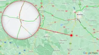 Tuż po wypadku droga była zablokowana