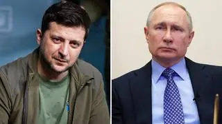 Wołodymyr Zełenski i Władimir Putin