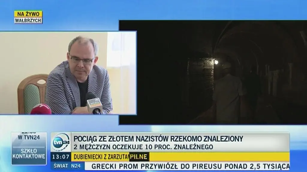 Konferencja prasowa dotycząca odnalezionego złotego pociągu