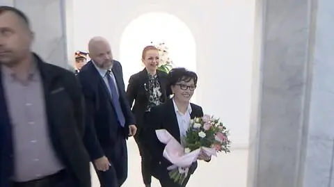 Marszałek Witek nie słyszała słów Jarosława Kaczyńskiego o "dawaniu w szyję" przez kobiety