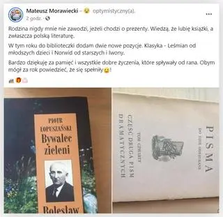Premier napisał w mediach społecznościowych o tym, jakie prezenty dostał od rodziny
