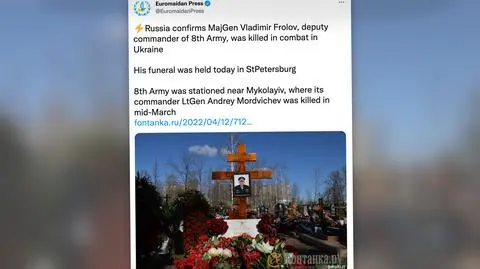 Rosjanie stracili kolejnego generała. Nie żyje zastępca dowódcy 8. Armii