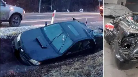 Uszkodzenia samochodu po styczniowym wypadku