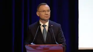 President Andrzej Duda spoke at a conference in Kaunas