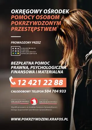 Osoby doświadczające przemocy znajdą wsparcie między innymi w Okręgowym Ośrodku Pomocy Osobom Pokrzywdzonym Przestępstwem.