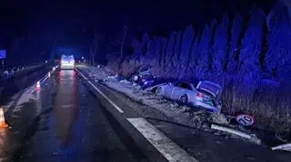 Poważny wypadek na DK43 koło Wielunia