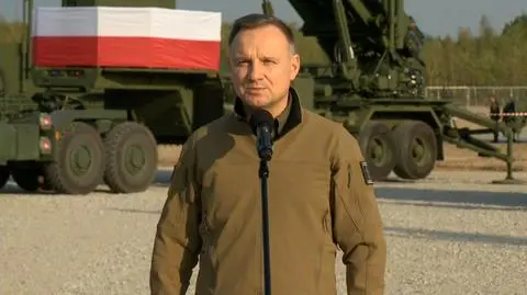 Przemówienie Andrzeja Dudy podczas testów elementów pierwszej baterii Patriot dla Polski