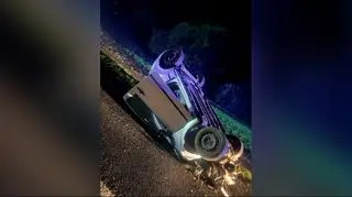 Nastolatek jechał za szybko i stracił panowanie nad autem