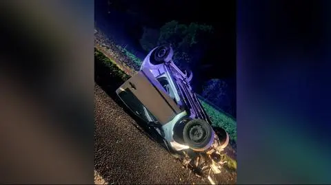 Nastolatek jechał za szybko i stracił panowanie nad autem