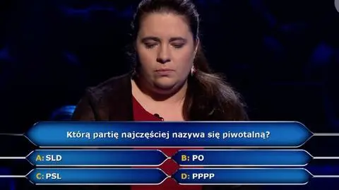 Partia piwotalna w pytaniu z "Milionerów" za 125 tysięcy złotych