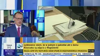 Leśkiewicz: niemożliwe byłoby sfałszowanie takiej liczby dokumentów