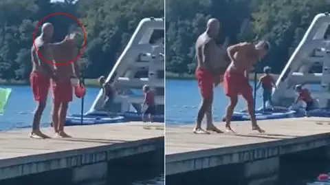 Mężczyzna uderzył ratownika, bo zwracał uwagę dzieciom