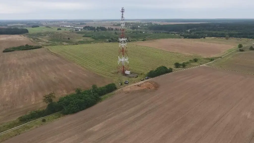 Kręgi w Cedyni z lotu ptaka