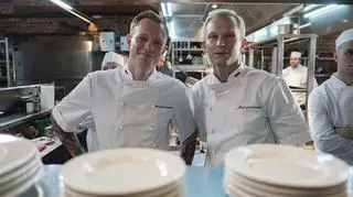 Patryk Galewski (L) i Piotr Trojan (P) na planie "Johnny'ego"
