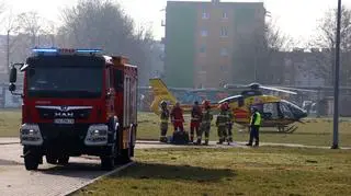 Kobietę do szpitala zabrał śmigłowiec LPR