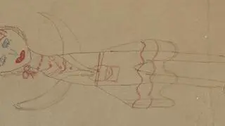 Narysowała aniołka