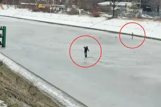 Wędkarzy weszli na lód we Wrocławiu