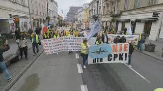 Protest przeciwko budowie CPK