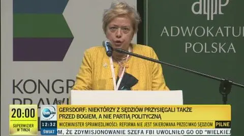 Małgorzata Gersdorf na Kongresie Prawników Polskich
