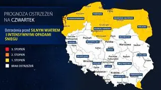 Prognoza zagrożeń IMGW na czwartek