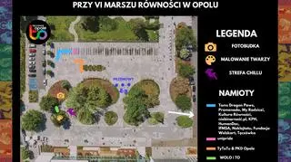 Miasteczku Równości podczas marszu w Opolu