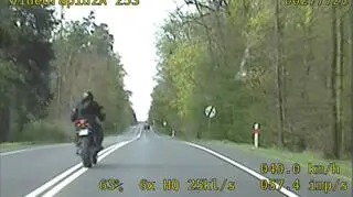 Policyjny pościg za motocyklistą