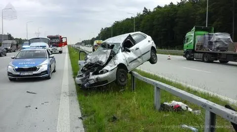 Wypadek na A1 koło Radomska