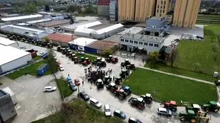 Protest rolników w Prudniku na Opolszczyźnie