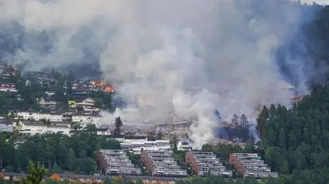 Norwegia, pożar osiedla w Drammen 