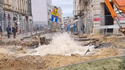 Poważna awaria wodociągowa w centrum Łodzi