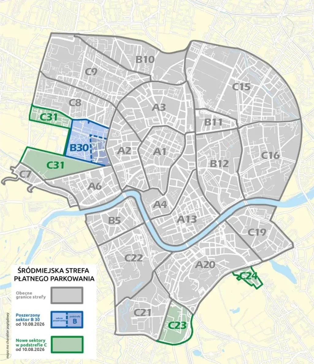 Nowe fragmenty strefy płatnego parkowania