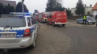 Policja zablokowała drogę wojewódzką 671 od strony Tykocina