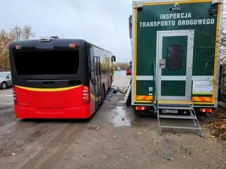 Kontrola miejskich autobusów w Zgierzu