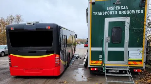 Kontrola miejskich autobusów w Zgierzu