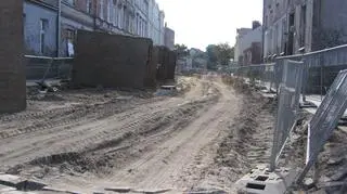 Krzywoustego od strony Jana III Sobieskiego szykuje się do remontu