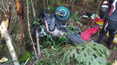 Wypadek motocyklisty w Izdebkach (woj. podkarpackie)