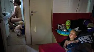 08.07.2012, Jeselo, Włochy, wczesny poranek na wakacyjnym kampingu
