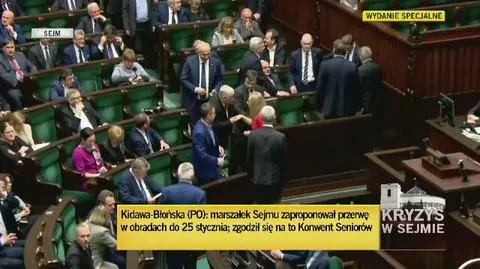 Marszałek zarządził przerwę do 25 stycznia