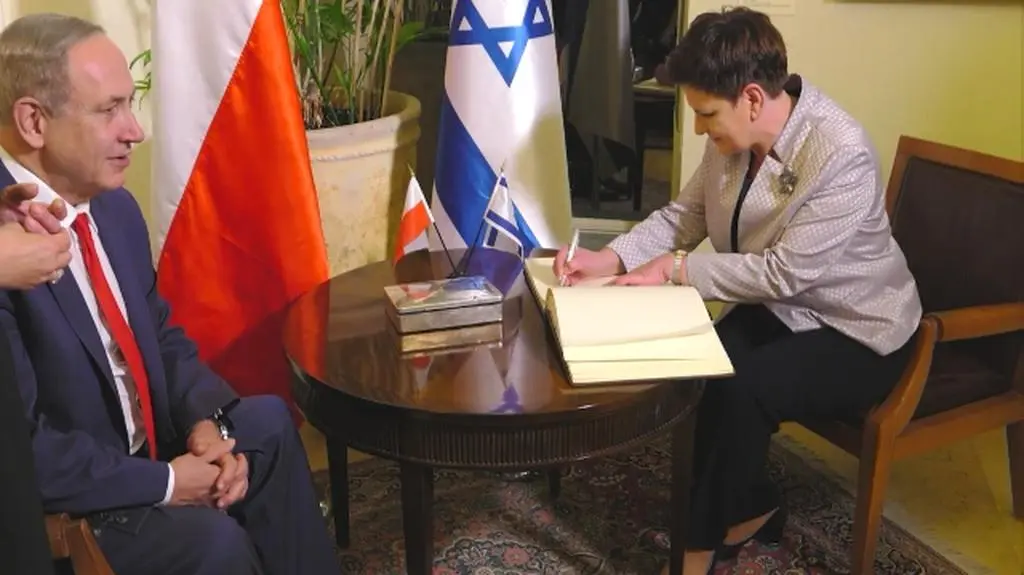 Beata Szydło powitana przez Benjamina Netanjahu