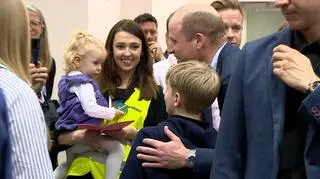 Książę William w punkcie dla uchodźców w Warszawie