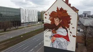 Mural poświęcony został białoruskiej opozycji demokratycznej