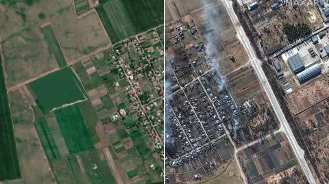 Ukraina przed i po. Zdjęcia, które pokazują skalę rosyjskiej destrukcji